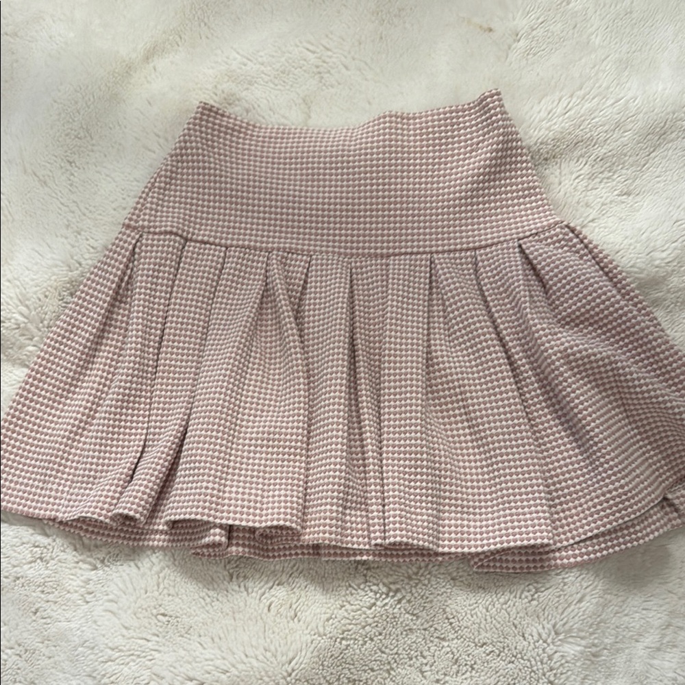 Zara Purple Mini Skater Skirt with Pleats for Casual Wear